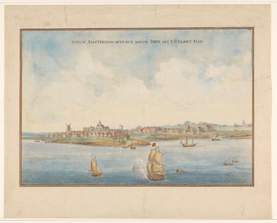 Nueva Ámsterdam y Manhattan, c.1660 de Dutch School