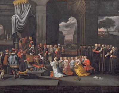 Persecución por el Duque de Alba en 1568 de Dutch School
