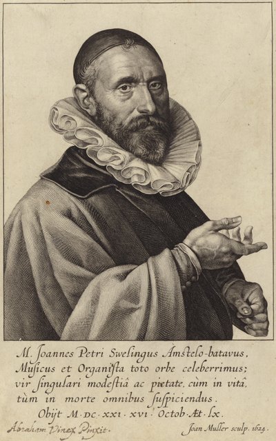 Retrato de Jan Pieterszoon Sweelinck de Dutch School