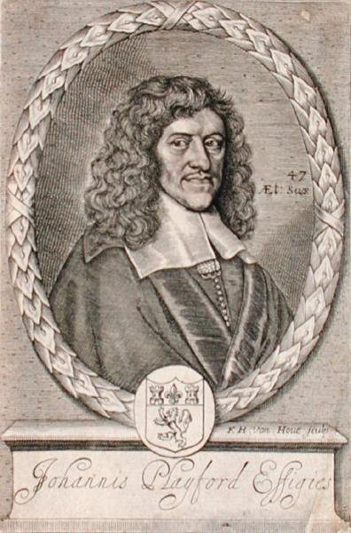 Retrato de John Playford (1623-86) grabado por Frederick Hendrick van Hove (c.1628-98) (grabado) de Dutch School
