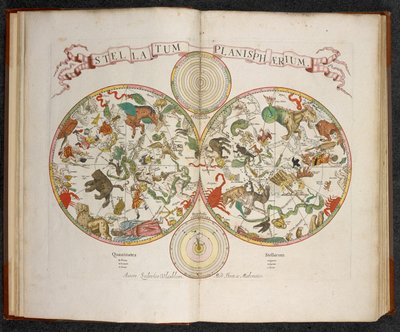 Stellatum Planisphaerium, un planisferio con signos del Zodíaco de Dutch School