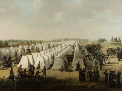 El campamento del ejército en Rijen, 1831-5 de Dutch School