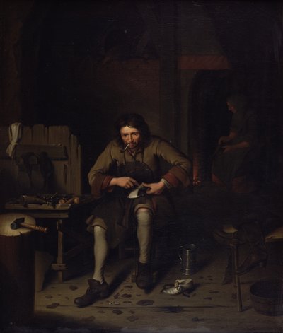 El zapatero, c.1675 de Dutch School