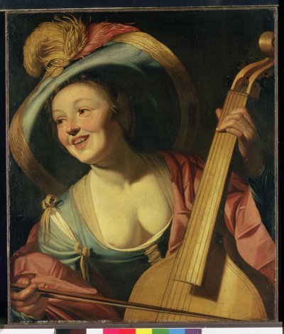 El jugador de viola da gamba de Dutch School