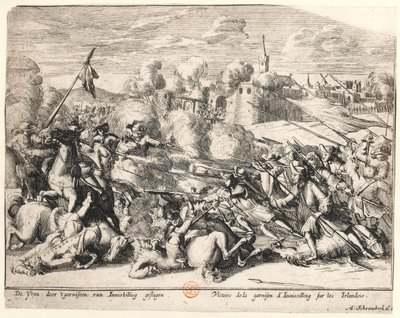 Victoria de la guarnición de Enniskillen sobre los irlandeses en 1689, c.1691 de Dutch School