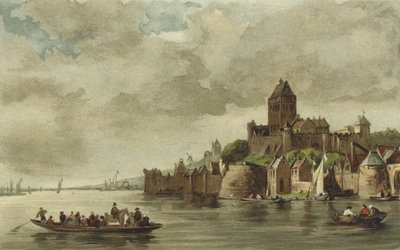 Vista del castillo Valkhof, Nijmegen de Dutch School