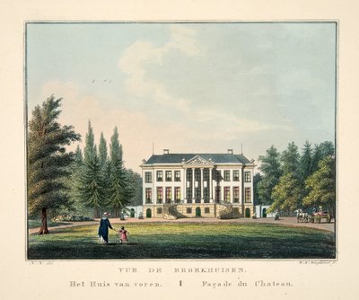 Vista de Broekhuisen. La Casa desde el frente. Fachada del Castillo de Dutch School