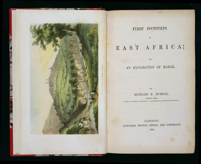 Harar desde el Arroyo del Café, de First Footsteps in East Africa: An Exploration of Harar, por Richard F. Burton (1821-90), grabado por M & N Hanhart de Duteroq
