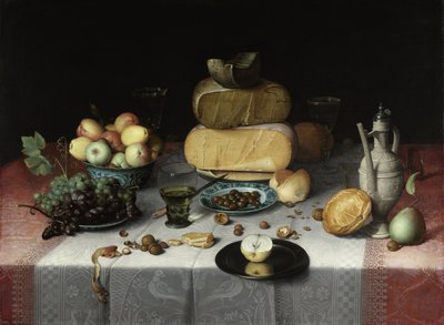 Naturaleza muerta con queso, c. 1615 de Dyck