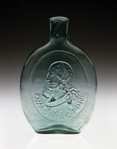 Frasco Figurativo, c. 1847 (vidrio sin plomo) de Dyottville Glass Works