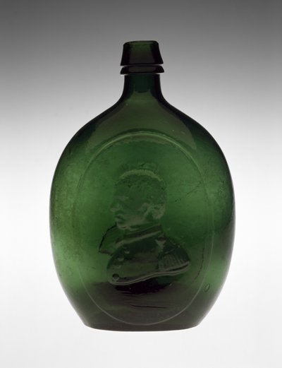 Frasco Figurativo, c. 1847 (vidrio sin plomo) de Dyottville Glass Works