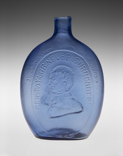 Frasco figurado, c. 1847 de Dyottville Glass Works