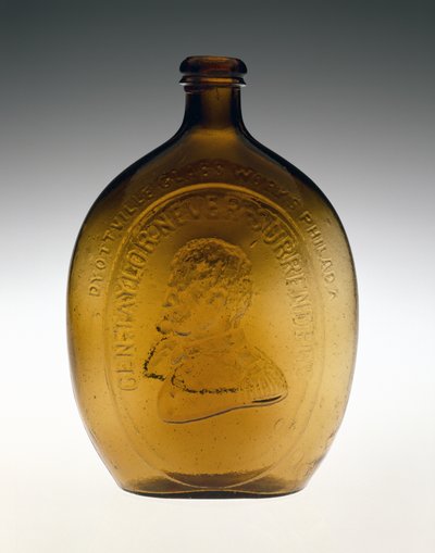 Frasco figurado, c. 1847 de Dyottville Glass Works