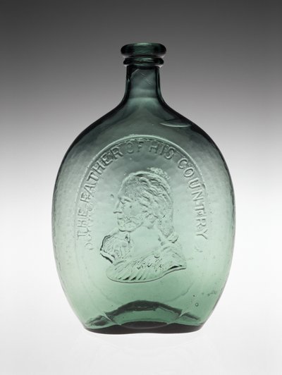 Frasco Figurativo, c. 1848 (vidrio sin plomo) de Dyottville Glass Works