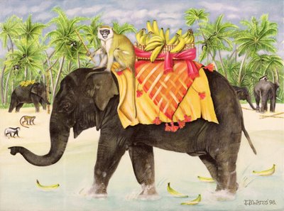 Elefantes con plátanos, 1998 de E.B. Watts