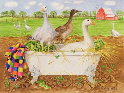 Gansos en bañera, 1998 de E.B. Watts