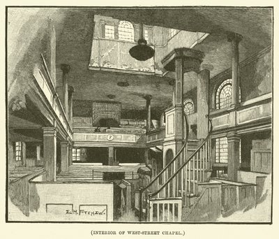 Interior de la Capilla de West-Street (grabado) de E.H. Fitchew