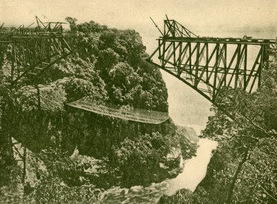 Construcción del Puente del Ferrocarril Zambesi, c1930 de ENA