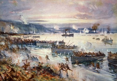 El desembarco de los australianos en Gallipoli, abril de 1915 de E.S. Hodgson