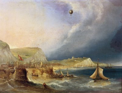 El primer cruce en globo, 7 de enero de 1785 de E.W. Cocks