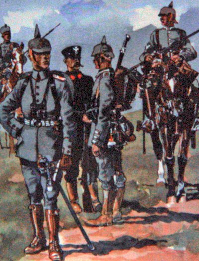 Uniformes de campo alemanes de 1914 de E. (after) Dobrich