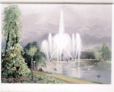 La fuente del caballo de río, Enville, pub. por Thomas McLean de E. Adveno Brooke