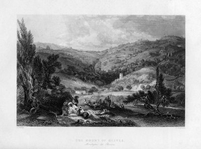 El Monte de los Olivos, Israel, 1841 de E Benjamin