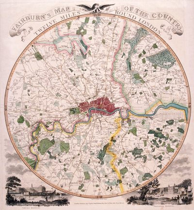 Mapa de Londres, 1798 de E Bourne