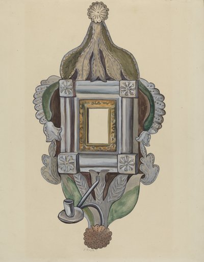 Candelabro con espejo, 1935-1942 de E. Boyd