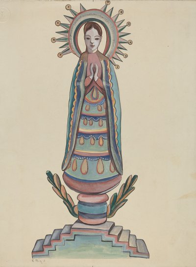 Nuevo México, "Bulto", Figura de Madera Policromada de E. Boyd