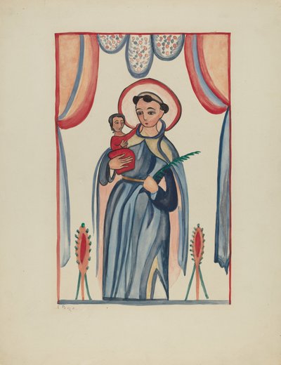 Panel del Retablo de San Antonio, c. 1936 de E. Boyd