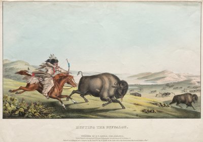 Caza del búfalo, 1837 de E. C. Biddle