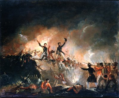 Repulsión de los Británicos en Fort Erie, 15 de agosto de 1814, 1840 de E. C. Watmough