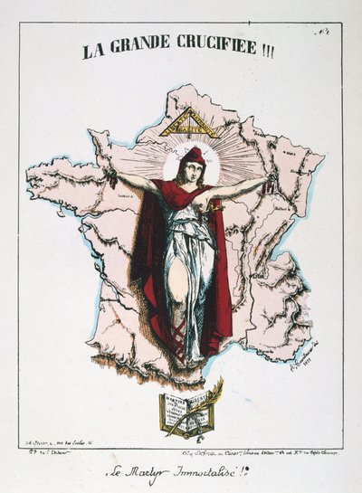 ¡El Mártir Inmortalizado!, alegoría de la Francia Republicana, 1871 de E. Courtaux