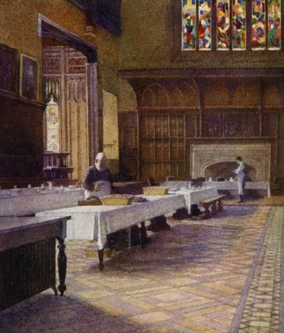 Eton: The College Dining Hall (litografía en color) de E. D. Brinton