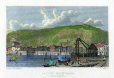 Lugar de desembarco, puerto exterior, Dover, Kent de E. Finden