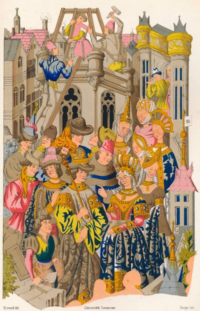 Fundación de la Abadía de Santa Genoveva, siglo XV de E. Hauger