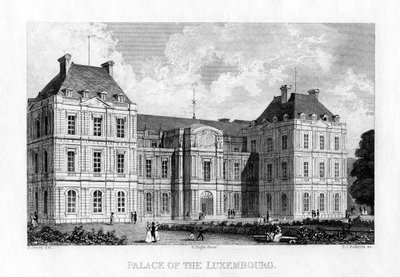 Palacio de Luxemburgo, París, c1830 de E. I. Roberts