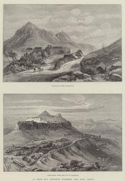 Un sanatorio en la colina india, Purandhar, cerca de Poona, Bombay de E. Jennings