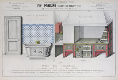 Diseños de cocina y baño, ilustración del catálogo 