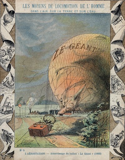 Caída del aerostato Le Giant cerca de Hannover - Octubre 1863 de E. Letellier