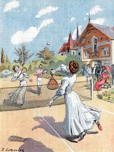 Tenis, c1910 (ilustración) de E. Letellier
