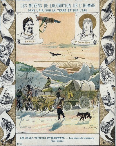 Tanques de transporte - Los Hunos de Atila (ca. 395-453) - Invasiones bárbaras de E. Letellier