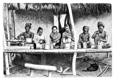 Artesanos de Birmania Myanmar, 1895 de Etienne Antoine Eugene Ronjat