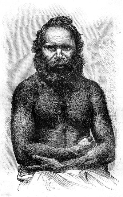 Aborigen australiano, 1886 de Etienne Antoine Eugene Ronjat