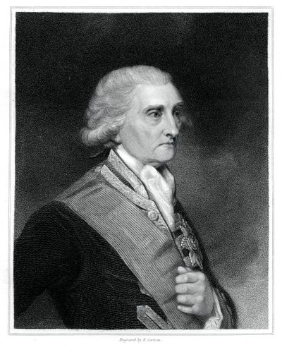 George Brydges Rodney, primer barón Rodney, oficial naval británico, 1833 de E. Scriven