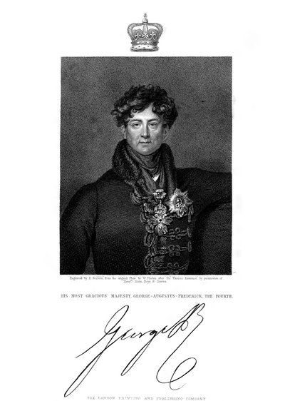 Jorge IV, rey de Gran Bretaña e Irlanda y de Hannover de E. Scriven