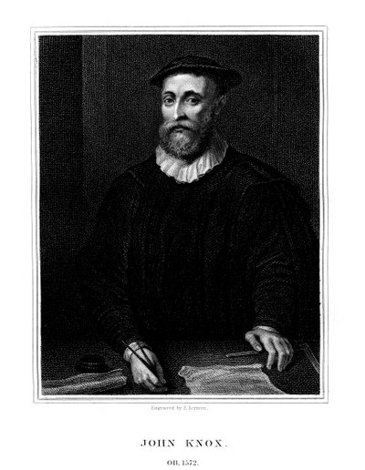 John Knox, reformador religioso escocés, 1825 de E. Scriven
