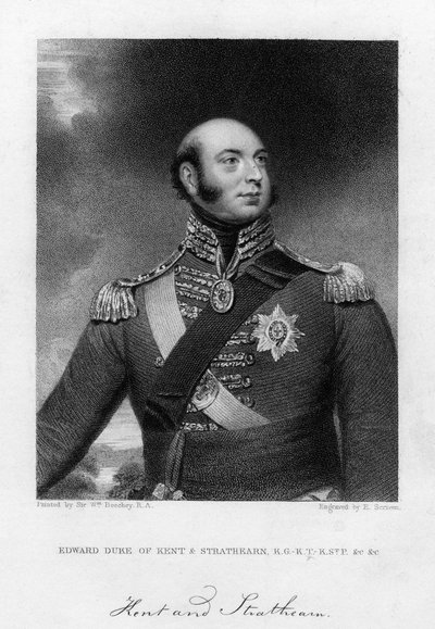 Príncipe Eduardo Augusto 1767-1820, Duque de Kent y Strathearn, siglo XIX de E. Scriven