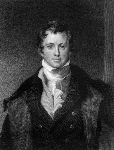 Sir Humphrey Davy, químico y físico de Cornualles, 1845 de E. Scriven